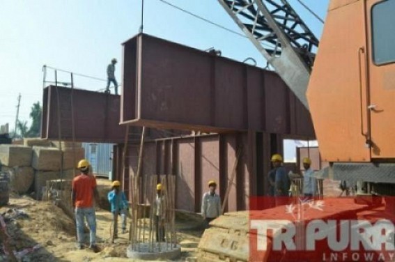 Tripuraâ€™s first flyover: Construction of the underground foundation of pillars underway 